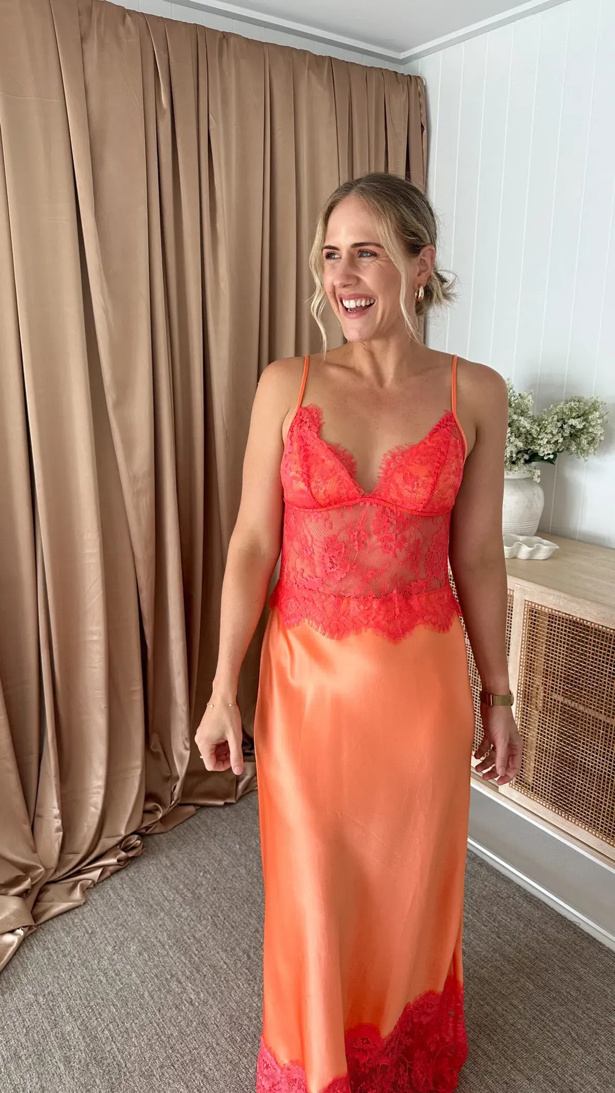 Sneaky Link-Lilah Maxi Dress – Orange- Size Medium - Image 5