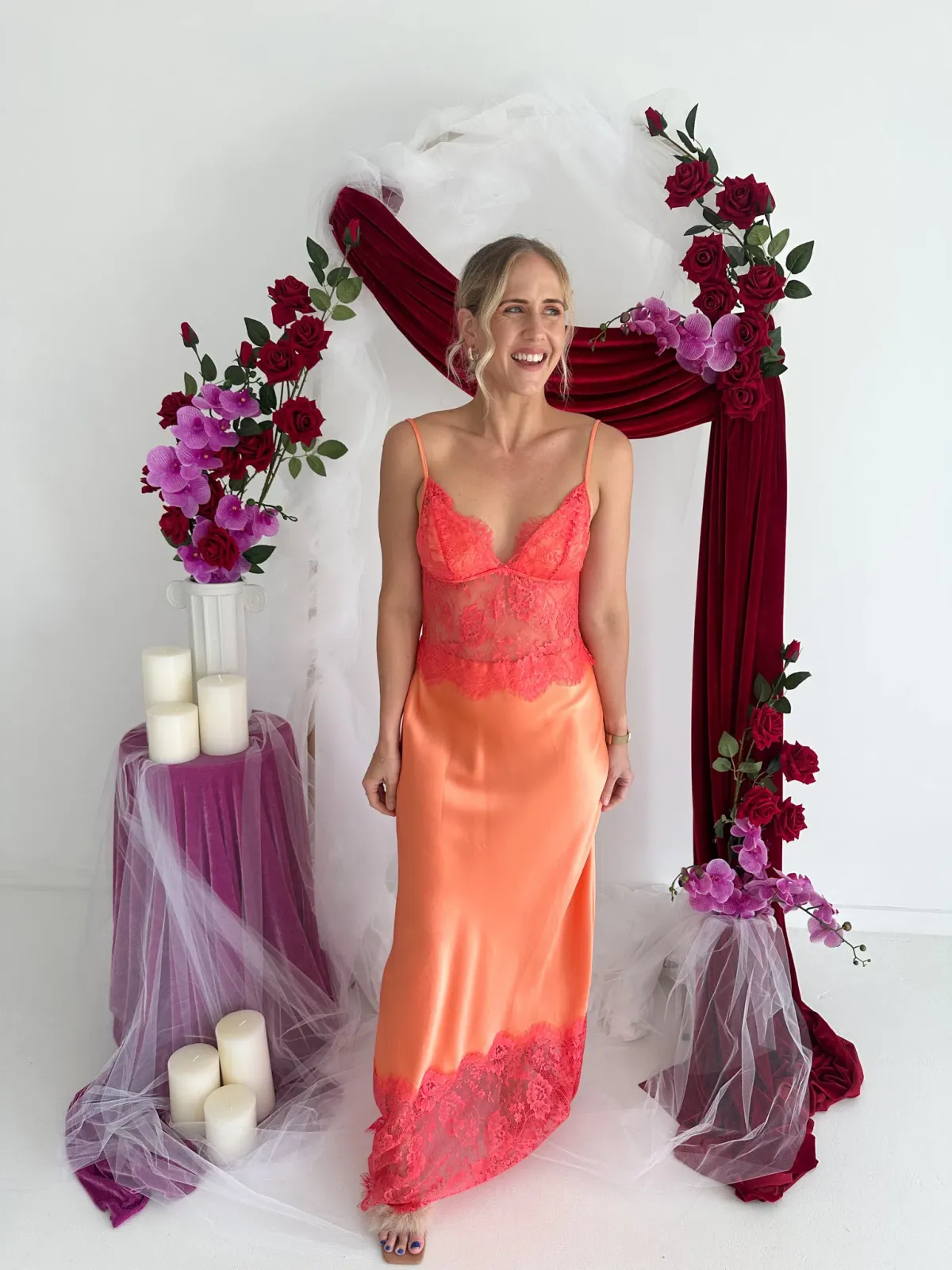 Sneaky Link-Lilah Maxi Dress – Orange- Size Medium - Image 4