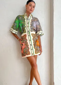 Alemais Trippy Troppo Mini Dress Multi Size 10 for rent on The Volte - image 1