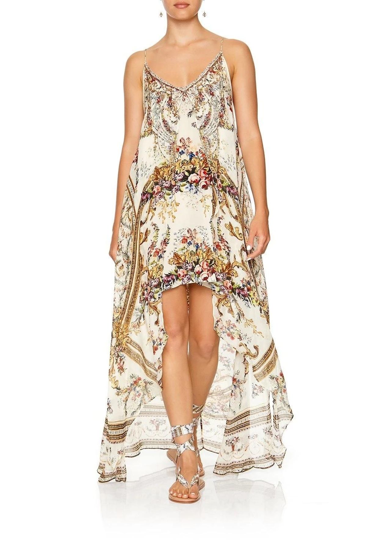 Camilla Olympe Ode Mini Dress with Sheer Overlay print Size 14 - Image 1