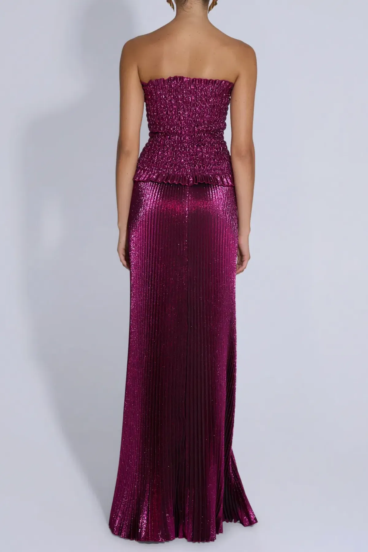 L’Idée Woman Maya Gown - Sangria Glitter - Image 3