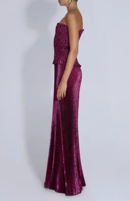 L’Idée Woman Maya Gown - Sangria Glitter for rent on The Volte - image 2