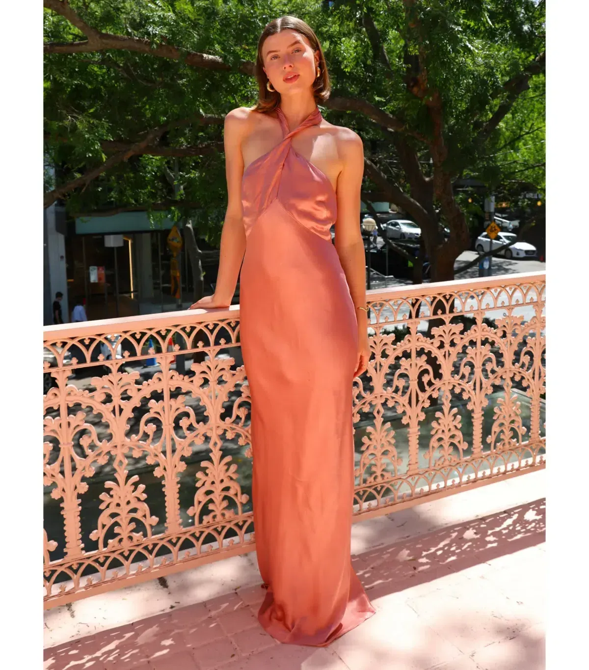Shonajoy High Neck Twist Maxi in Antique Rose AU10 - Image 3