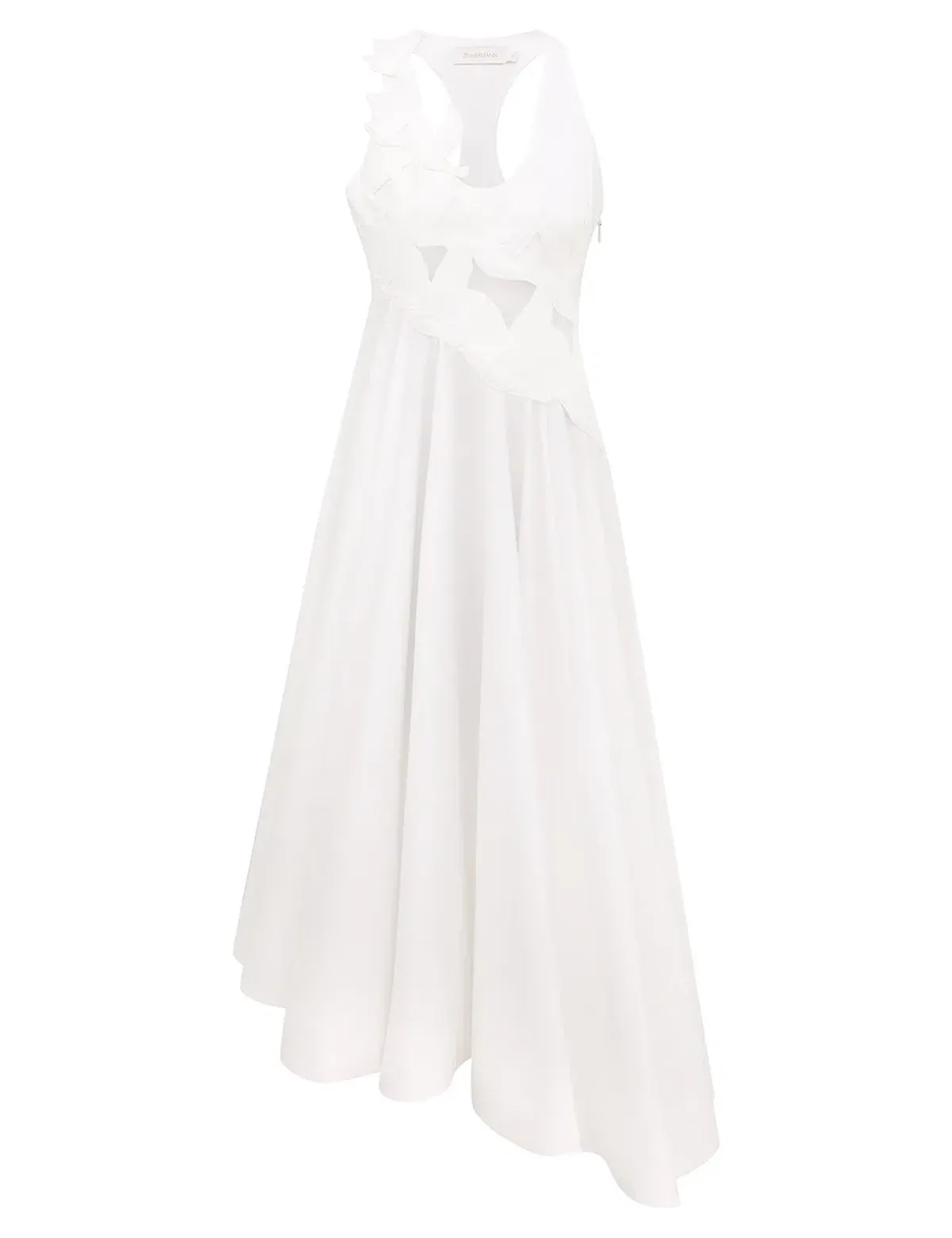Zimmermann Luna Applique Midi Dress Ivory Size 0 - Image 1