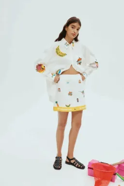 ALEMAIS Clam Patch Shirt and Blue Marlin Mini Skirt 8 AU & 10 AU for rent on The Volte - image 3