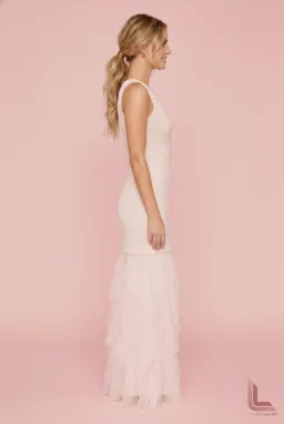 Aje Elations Knit Maxi Dress - Pink for rent on The Volte - image 3