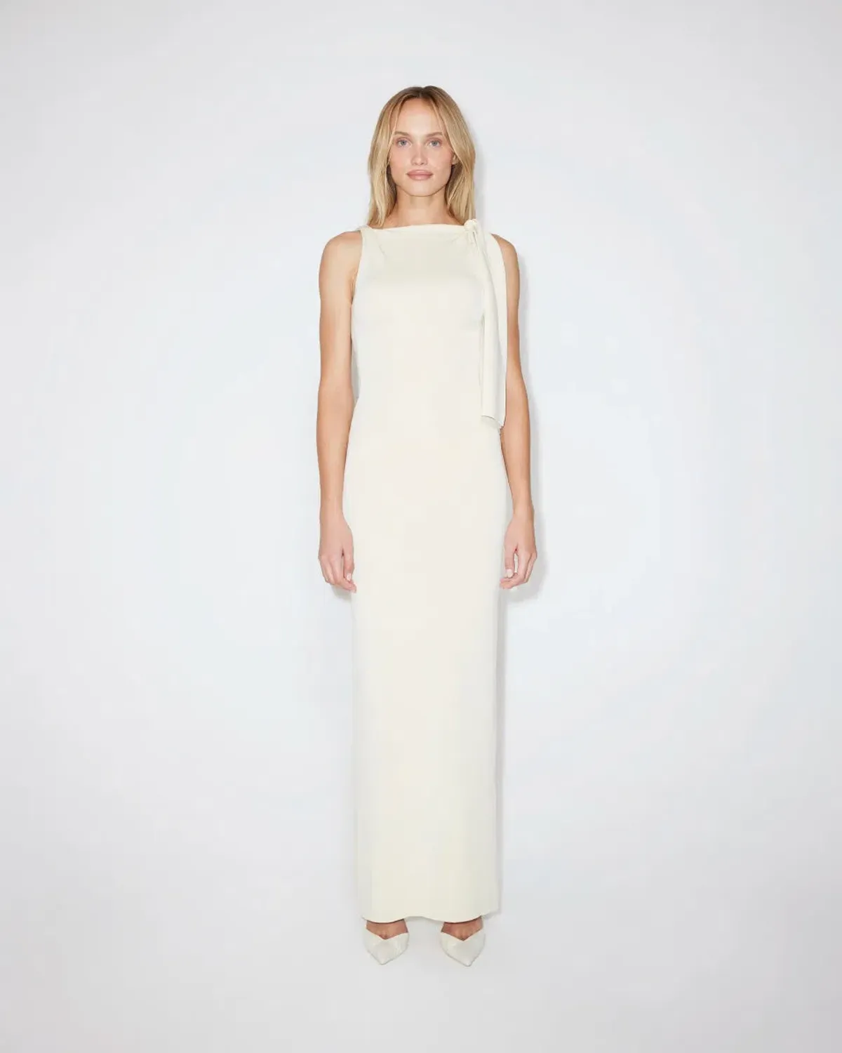 Khy Sueded Stretch Knotted Maxi Dress - Image 1