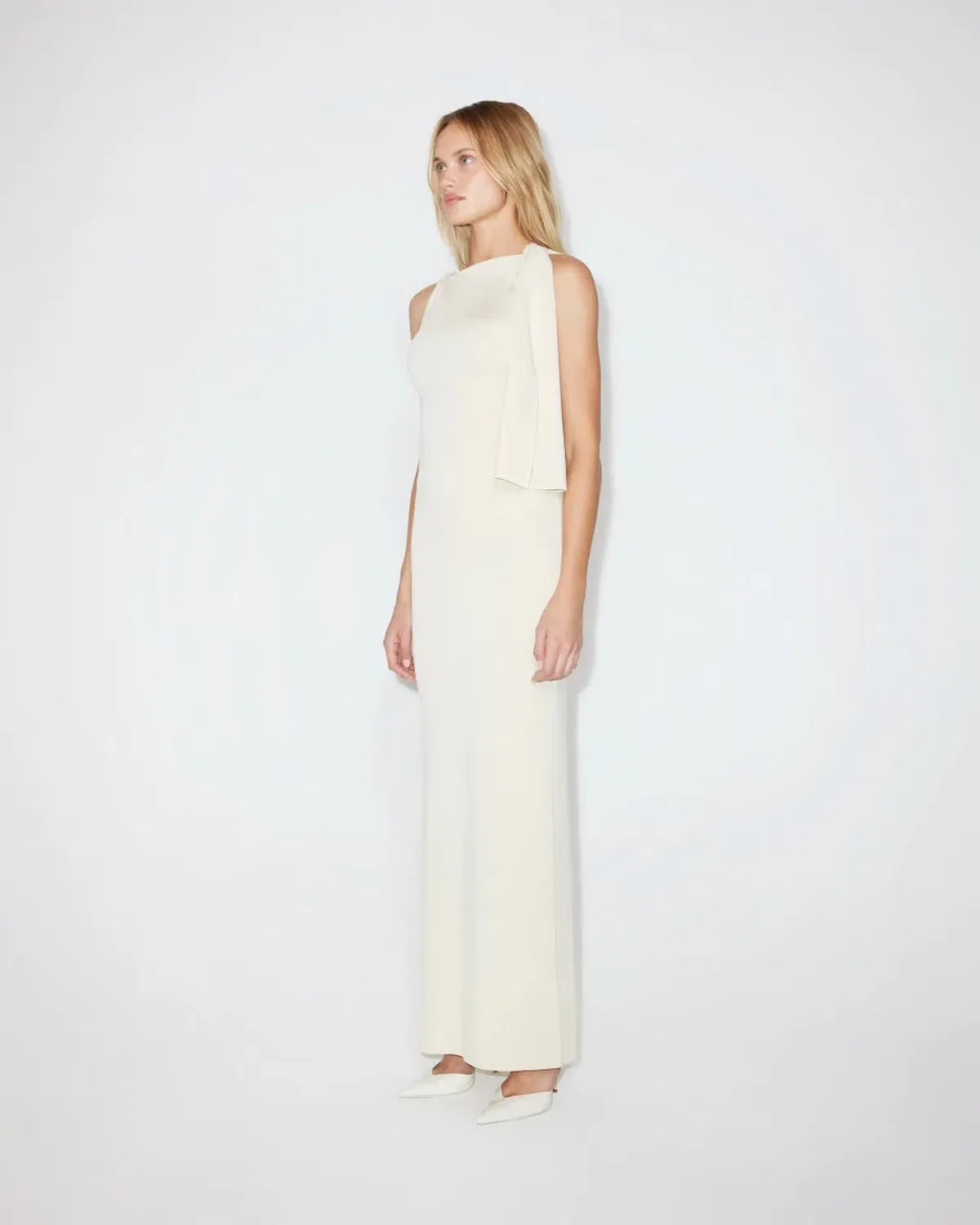 Khy Sueded Stretch Knotted Maxi Dress - Image 3