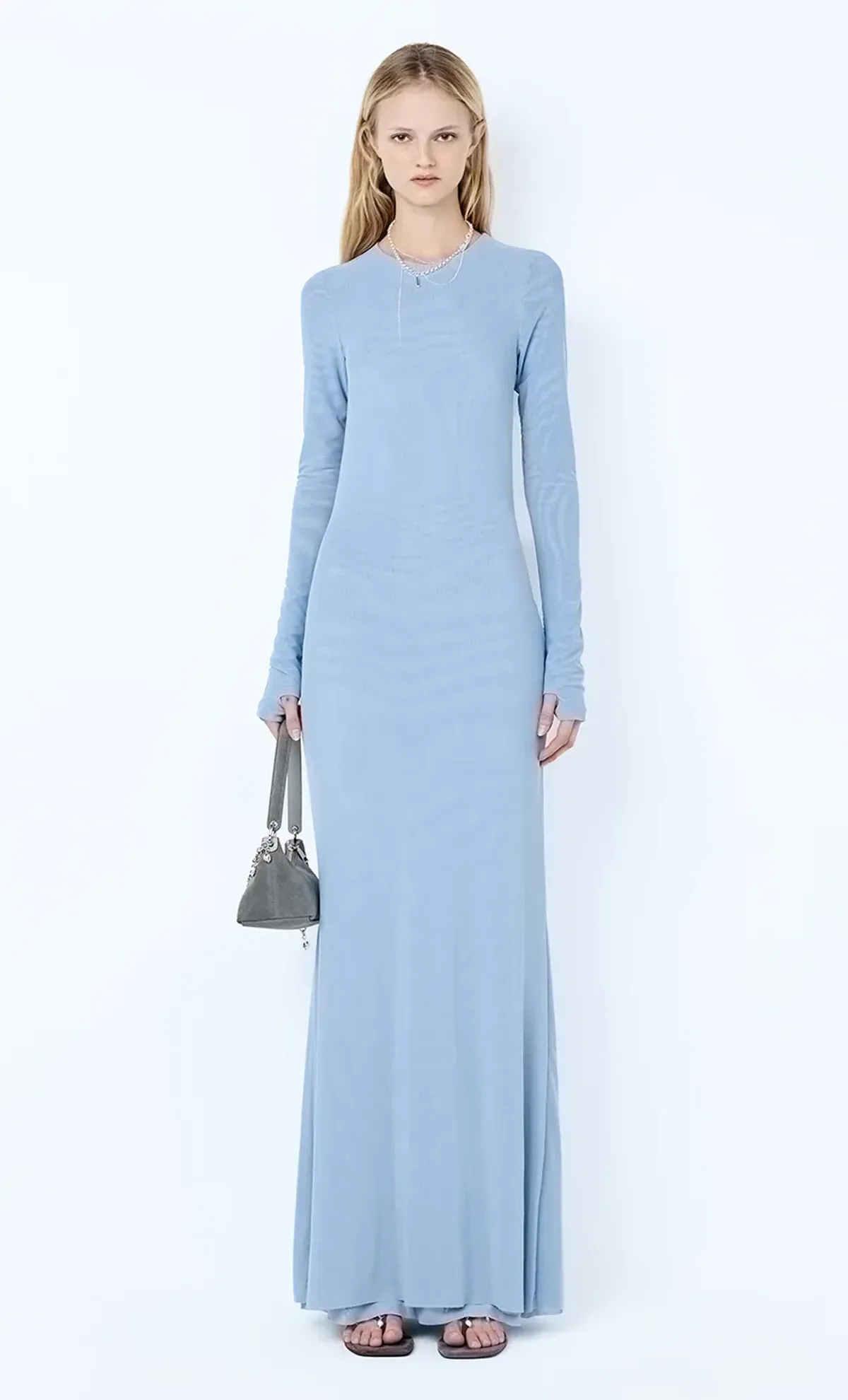 Bec & Bridge JUNIPER LONG SLEEVE MAXI DRESS Denim Blue Size 6 - Image 1