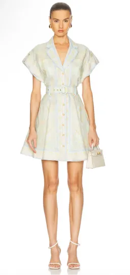 Zimmermann Acacia Mini Shirt Dress – Belted – Size 2 for rent on The Volte - image 5