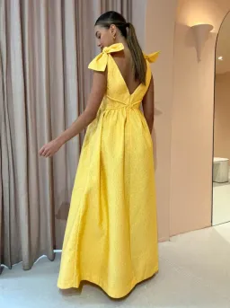 Rachel Gilbert Emiliano Gown in Lemondrop Size 8 for rent on The Volte - image 2