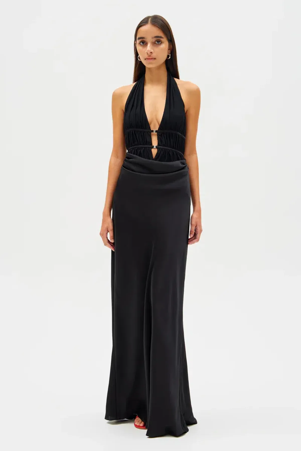 New MISHA Celine Satin Maxi Dress in Black - Size 6 / XXS formal gown - Image 6