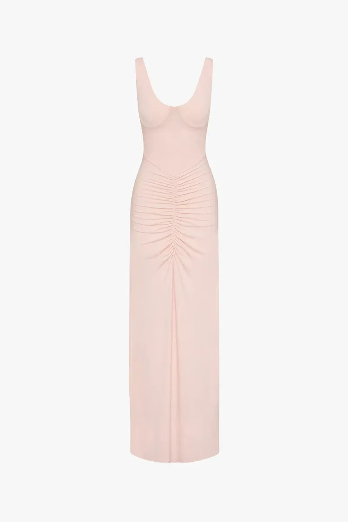 New MISHA "The Gisele" Jersey Dress in Dusty Pink, - Size 10 / S - Mesh Maxi Gown - Image 1