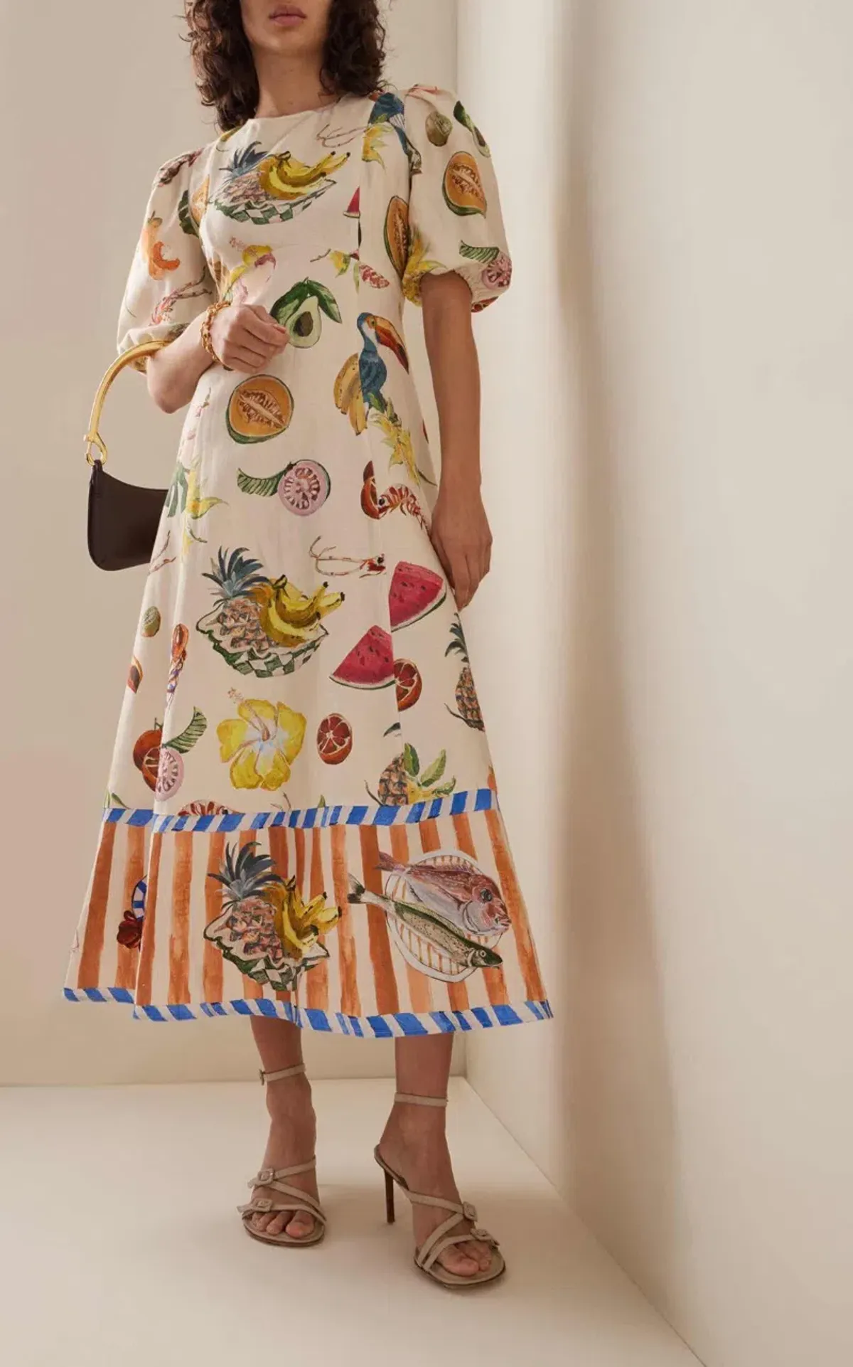 ALEMAIS Theo Midi Dress Multi Size 6 AU - Image 1