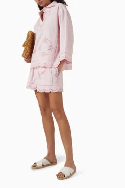 OROTON Tablecloth Lace Top & Lace Shorts Ballet Pink Size 10 AU for rent on The Volte - image 3