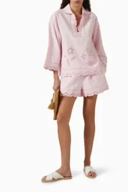 OROTON Tablecloth Lace Top & Lace Shorts Ballet Pink Size 10 AU for rent on The Volte - image 2