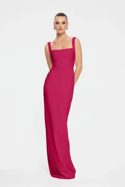 Effie Kats Marbella Gown; raspberry pink; size L (AU 12)  for rent on The Volte - image 1