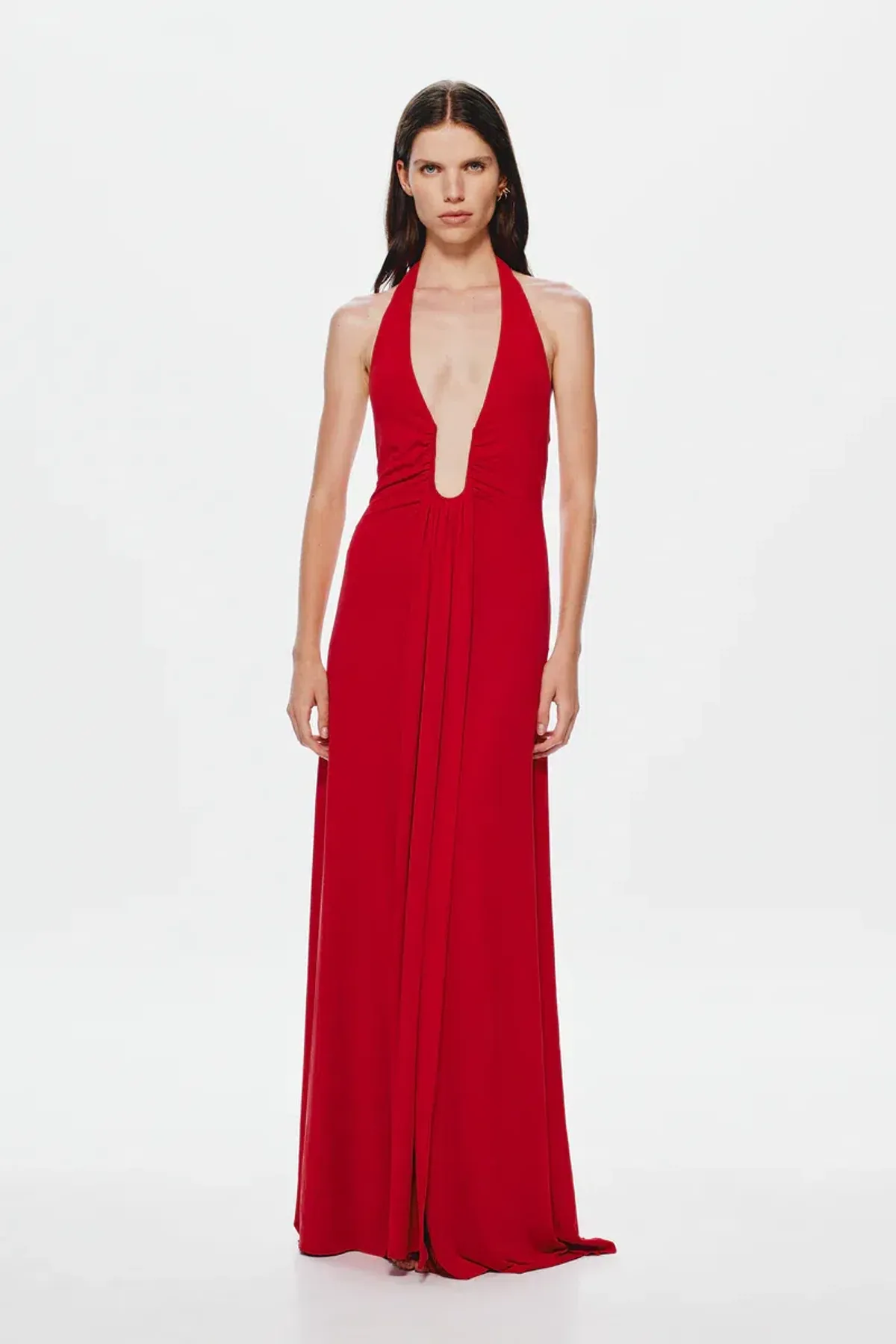 MISHA THE JENNIFER CUPRO DRESS CHERRY - Image 4