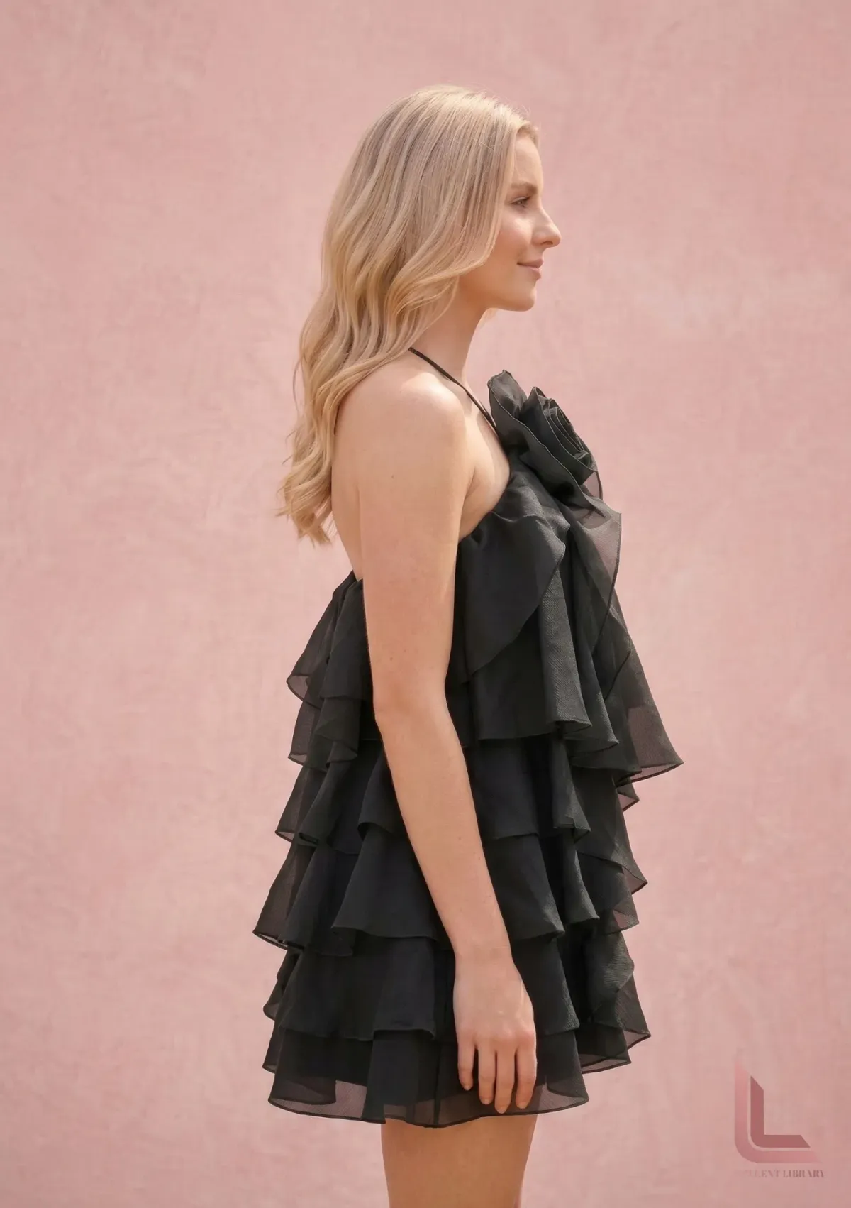 Aje Pandorea Layered Mini Dress BLACK - Image 3