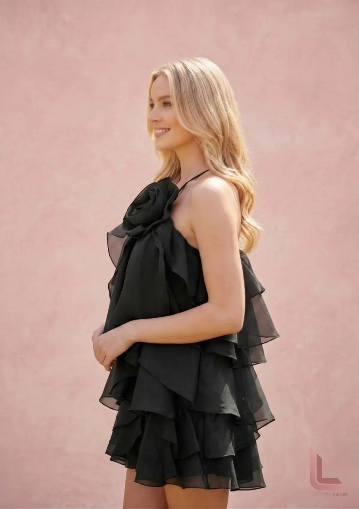 Aje Pandorea Layered Mini Dress BLACK - Image 2