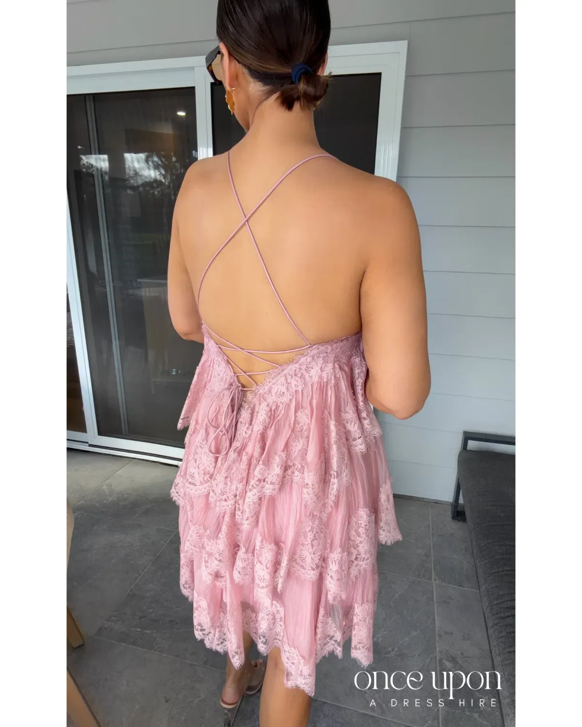 Aje Ophelia Lace Mini Dress Fawn Pink Size 12 - Image 2