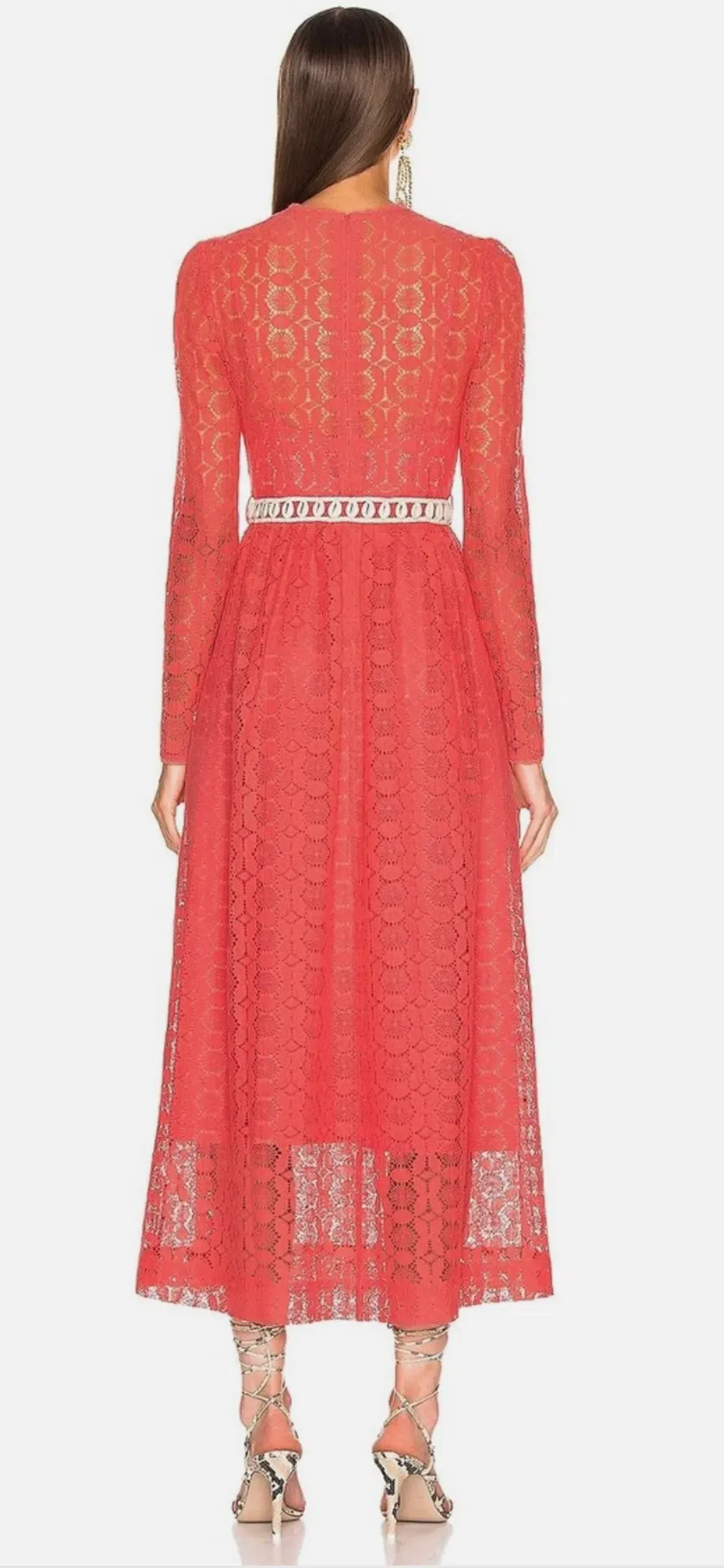 Zimmermann Allia High Neck Lace Dress (Size: AU 0) - Image 3
