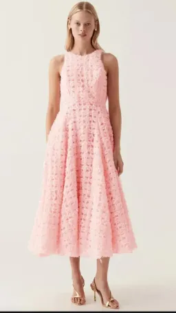Aje Quintette Backless Midi Dress in Soft Pink Size 16 for rent on The Volte - image 1