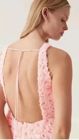 Aje Quintette Backless Midi Dress in Soft Pink Size 16 for rent on The Volte - image 4
