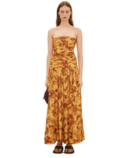 Alemais Banana Blossom Ruched Gown Size 10 for rent on The Volte - image 2