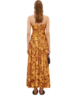 Alemais Banana Blossom Ruched Gown Size 10 for rent on The Volte - image 3