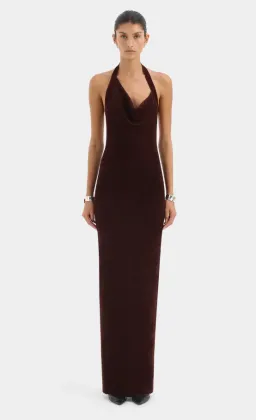 Sir the Label Violetta Drape Gown Plum Size 1 for rent on The Volte - image 1