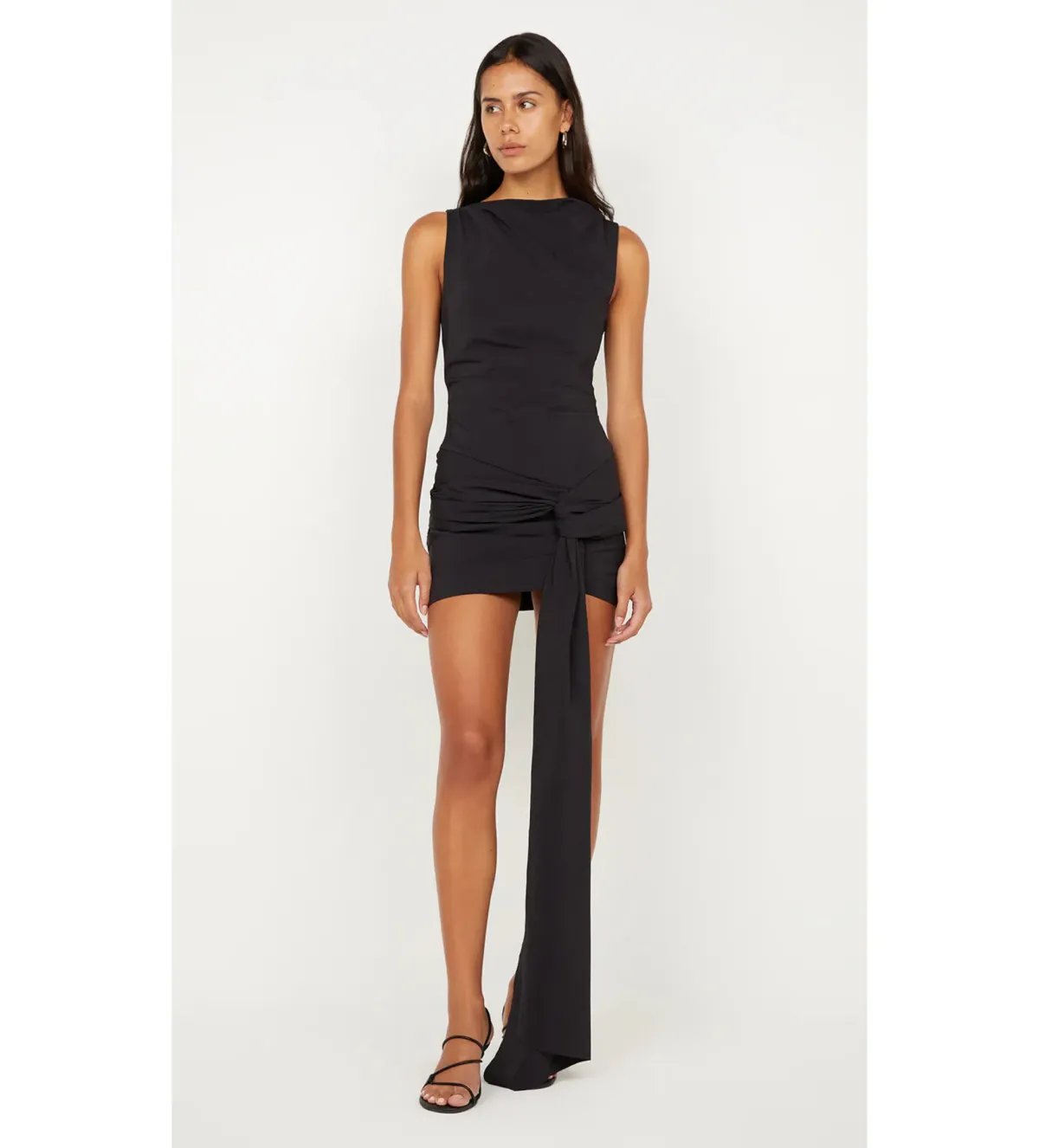 Bec & Bridge Domenic Asym Mini Dress in Black Size 6 - Image 4