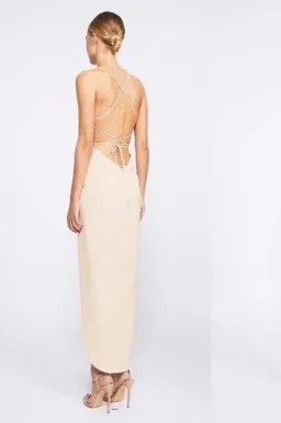 Shona Joy Core Lace up Maxi Dress Cream Size 8 for rent on The Volte - image 3