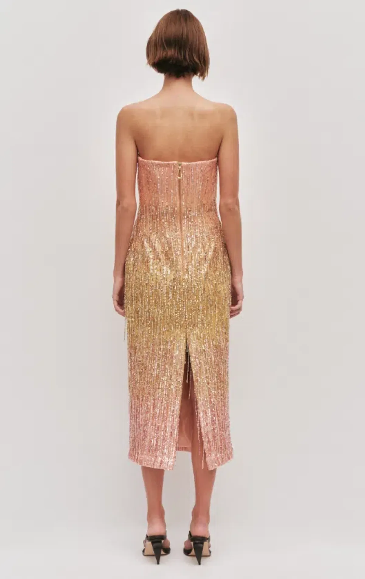 AJE Amulet Sequin Midi Dress Aurora Size 8 - Image 2