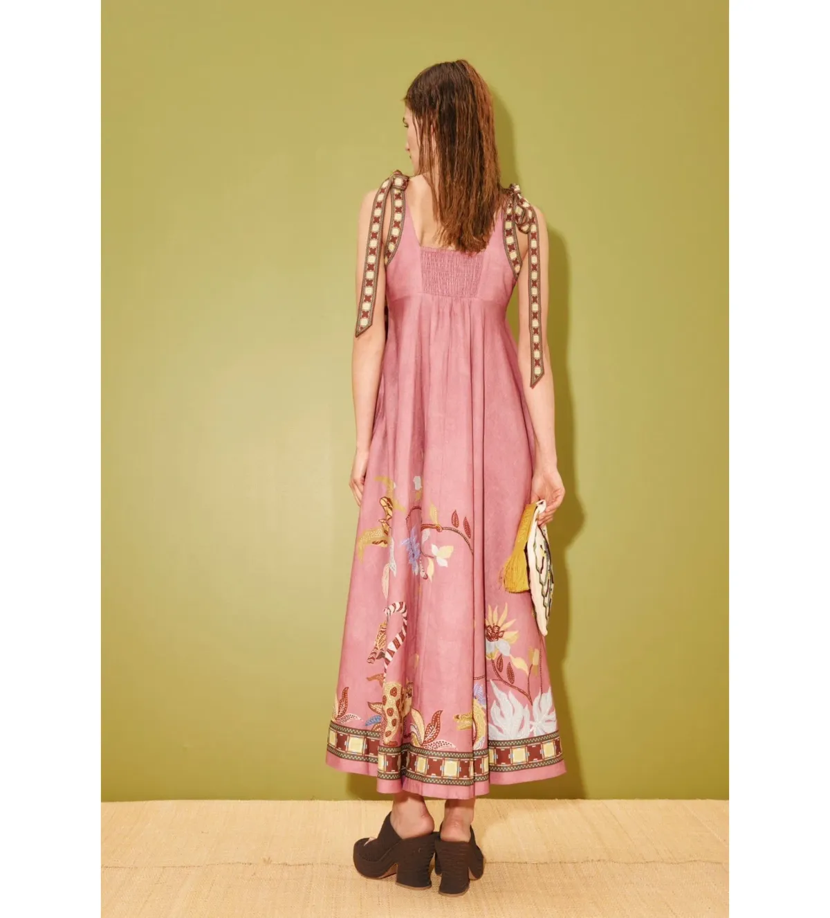 Alemais Zuri Ballet Midi Dress Pink Print Size 12 - Image 3