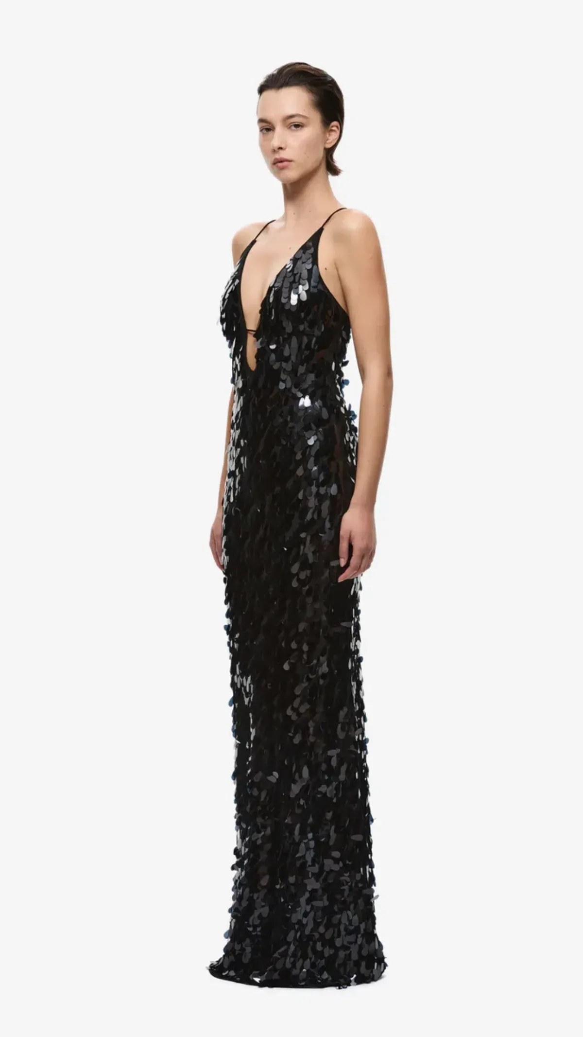 MISHA Sapphire Sequin Dress in lack Size M (10) - Image 3