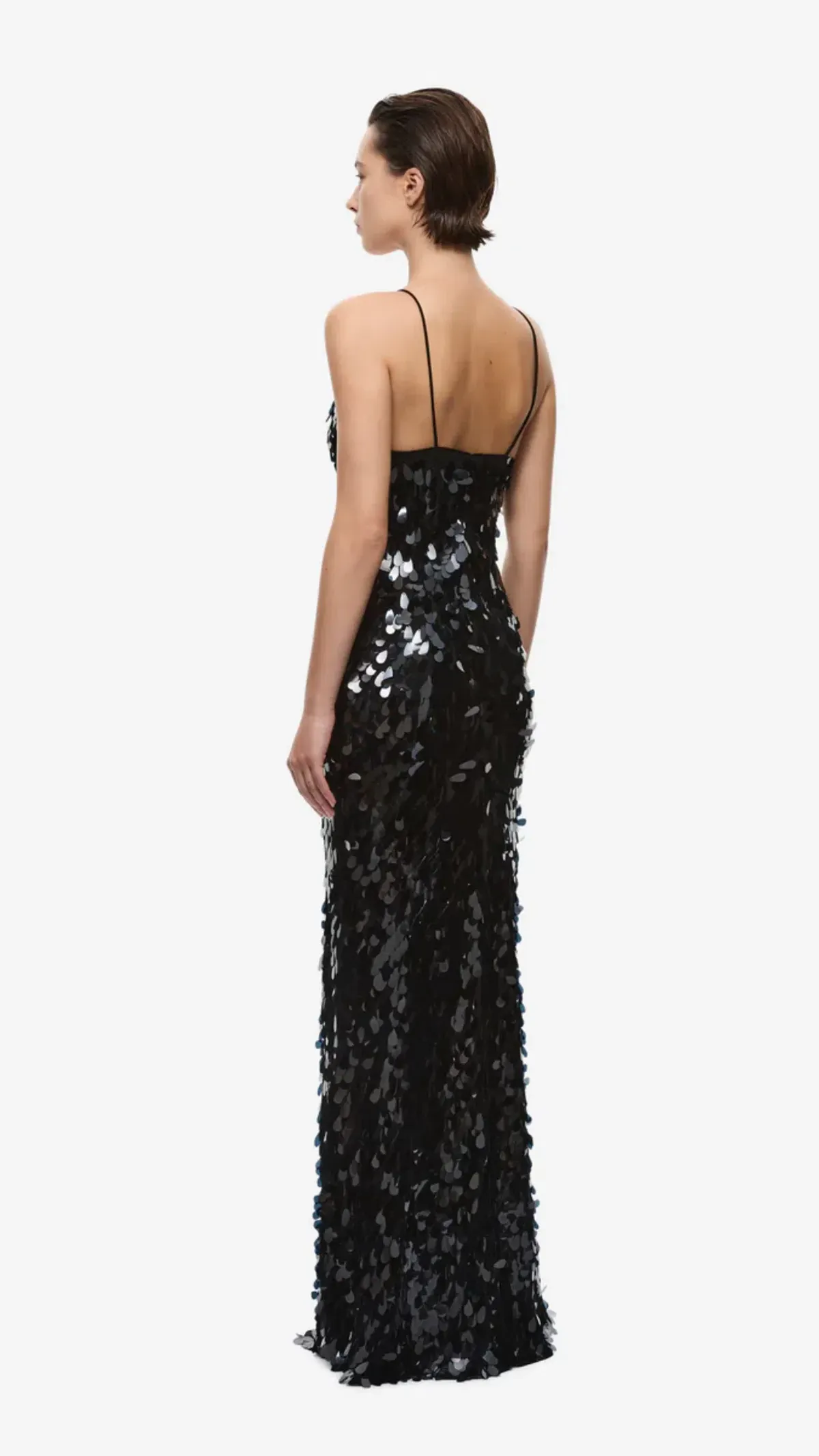 MISHA Sapphire Sequin Dress in lack Size M (10) - Image 4