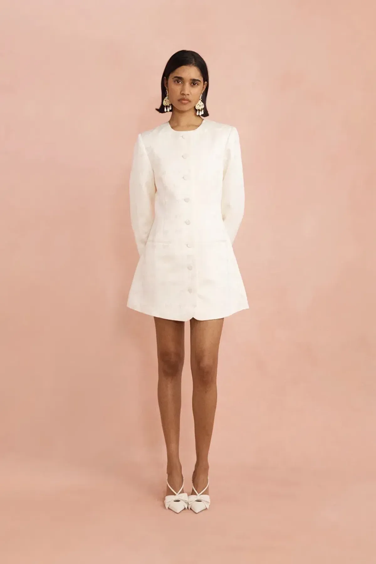 Lovaan Ruby Mini Dress Ivory Size 12 - Image 1