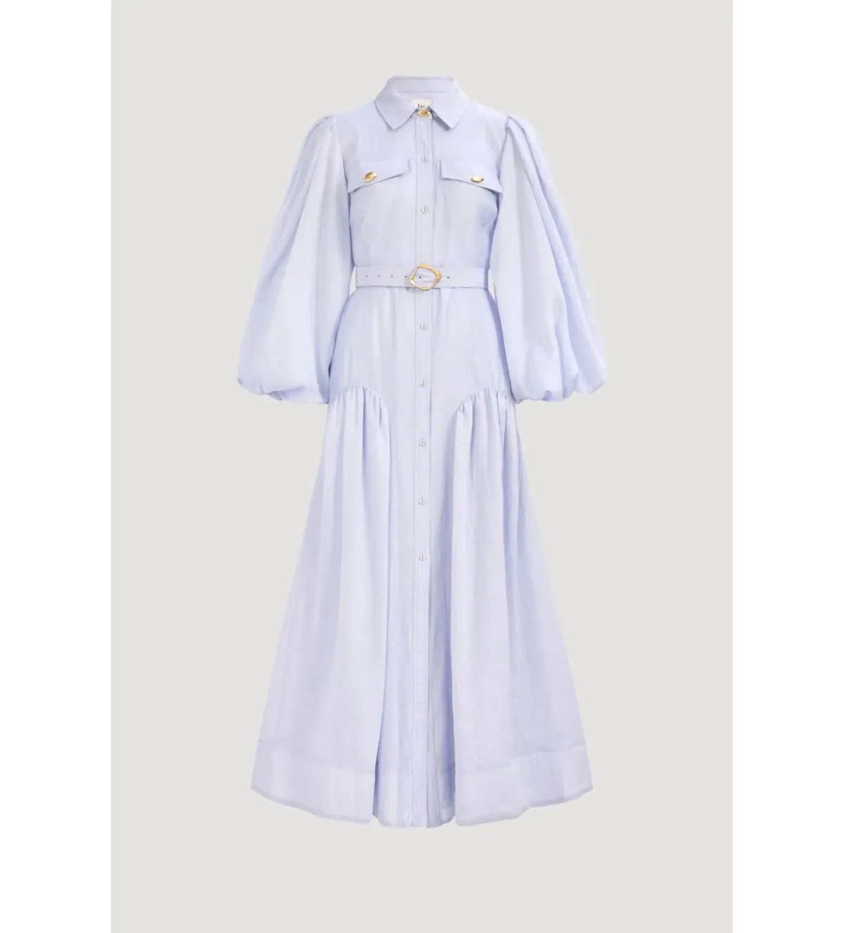 Aje Colide Maxi Shirt Dress French Blue Size 10 - Image 6