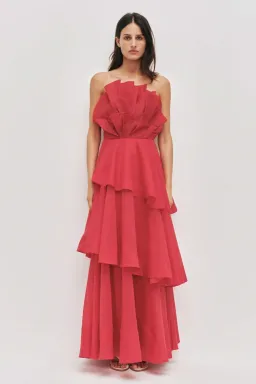 Aje Selestia Gown in Scarlet Red Size 16 for rent on The Volte - image 1