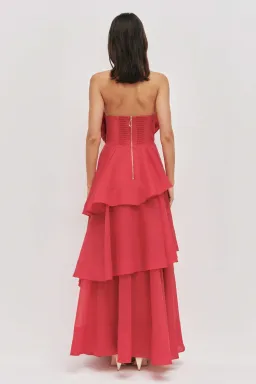 Aje Selestia Gown in Scarlet Red Size 16 for rent on The Volte - image 3