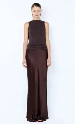 Bec and Bridge Mirabelle Cowl Neck Maxi Dress in Dark Chocolate Size 10 for rent on The Volte - image 1