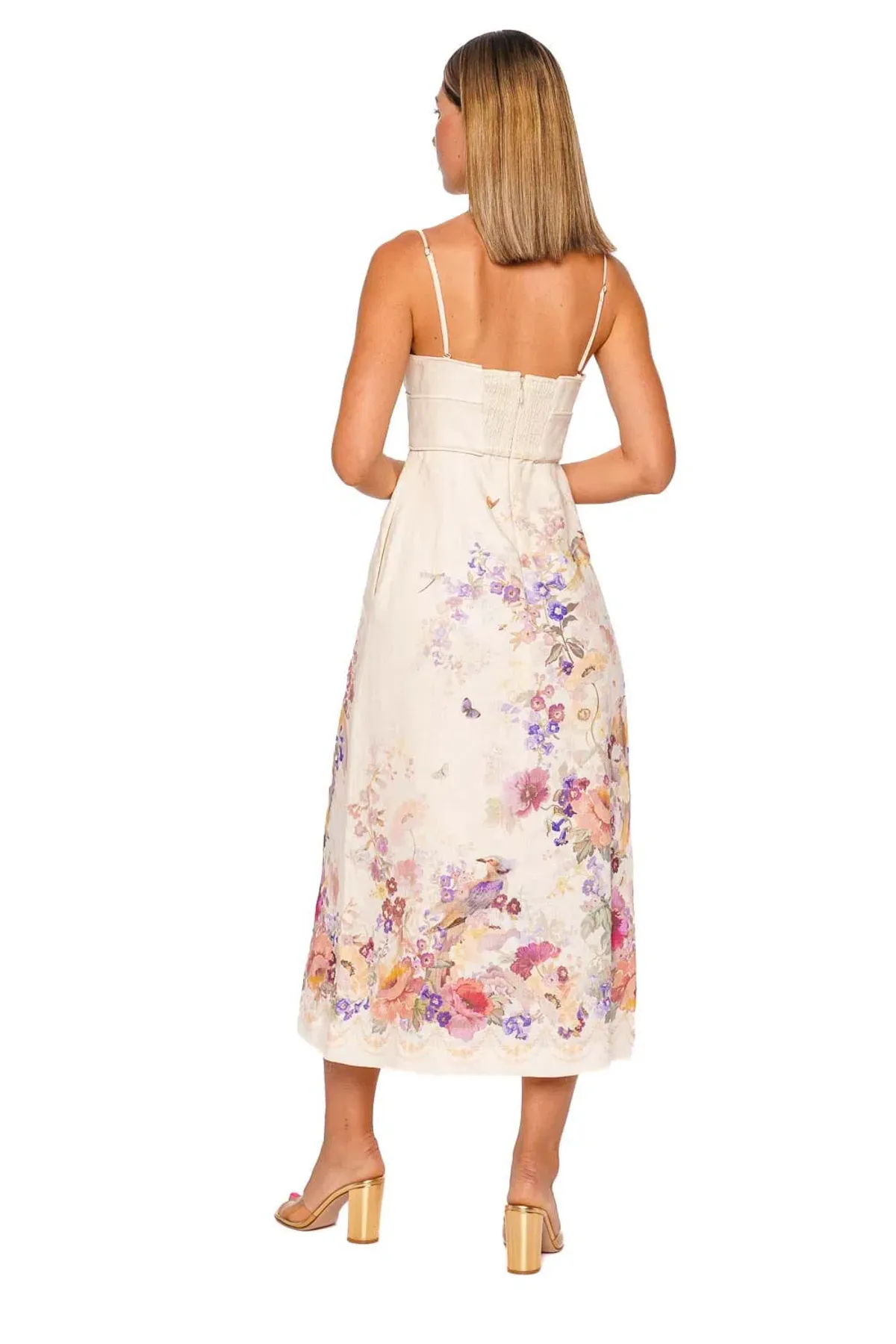 Zimmermann Alchemy Midi Dress in Cream Multi Floral Size 2 / AU 12 - Image 2