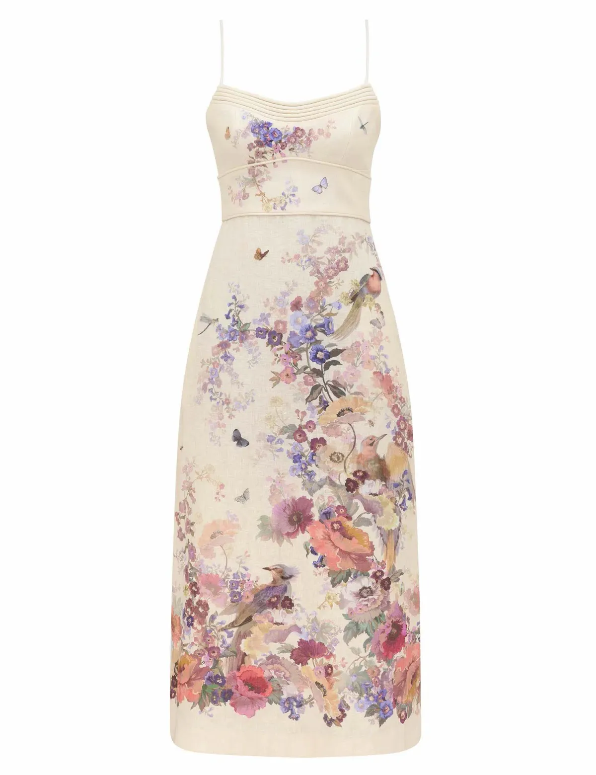 Zimmermann Alchemy Midi Dress in Cream Multi Floral Size 2 / AU 12 - Image 3