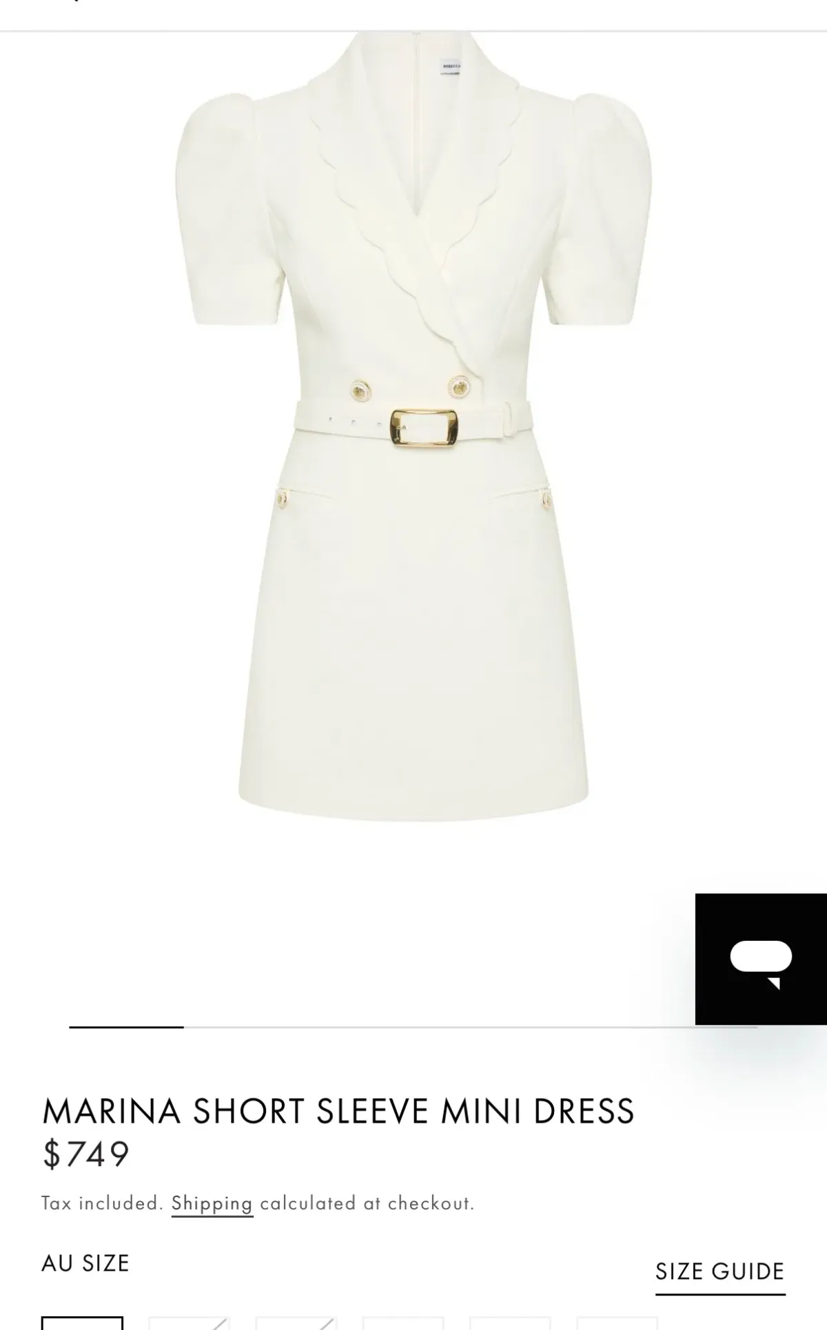 Rebecca Valance Marina Short Sleeve Mini Dress - Image 2