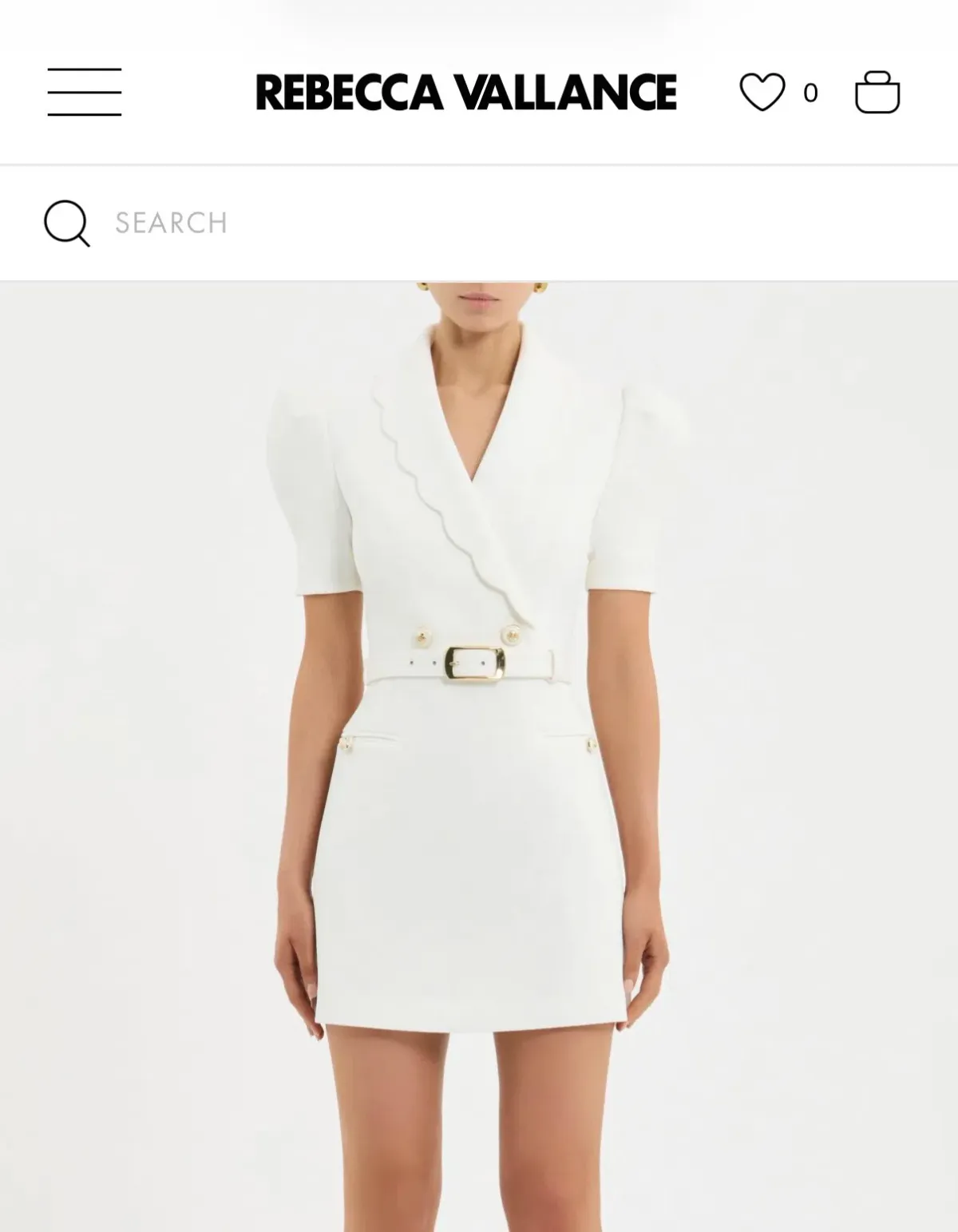 Rebecca Valance Marina Short Sleeve Mini Dress - Image 1