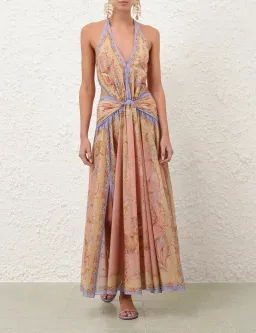 Zimmermann Indra Plunge Halter Maxi Dress - size 1 for rent on The Volte - image 1