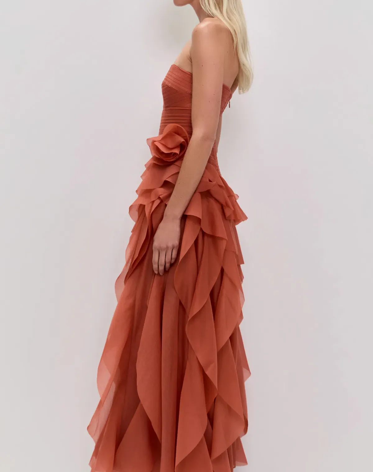 Aje Canyon Gown Coral clay size 6  - Image 3