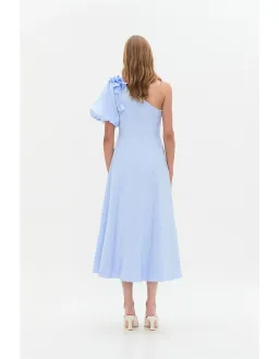 Aje Studio Camille Midi Dress Blue Size 12 for rent on The Volte - image 6