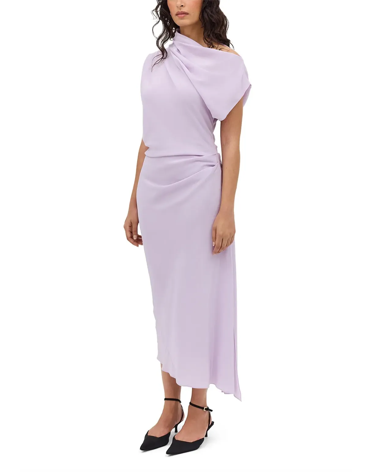 Bianca Spender Lilac Silk Cdc Decode Dress Purple Size 10 - Image 3